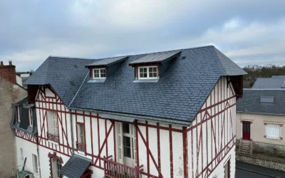 Rénovation de couverture en ardoises à Blois