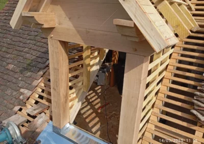Charpente en bois lors de la rénovation d’une toiture