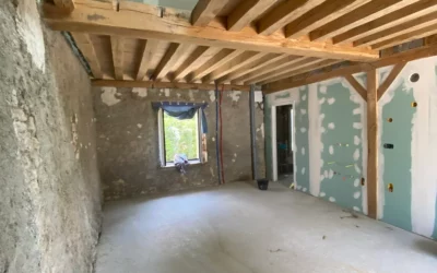Création d’un plancher en chêne à Choussy