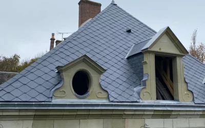 Rénovation d’une couverture en ardoises au Maupas, à Sassay